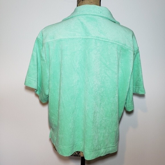 Fabletics Island Terry Boxy Button Up Size M - Picture 6 of 10